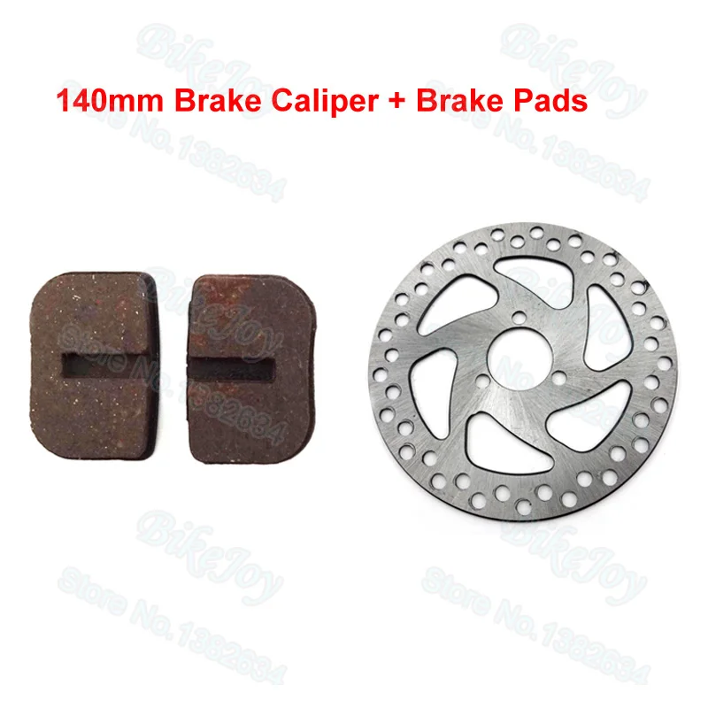 140mm Brake Caliper Disc Rotor + Brake Pads For 47cc 49cc Pocket Bike