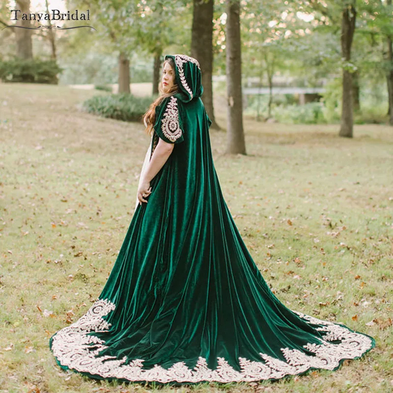 velvet wedding cape