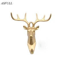 ASFULL цвет черный/белый/золото голова животного крюк смолы ремесло ключ/крышка/одежда коготь 3D животное росписи декоративный крючок вешалка для украшения