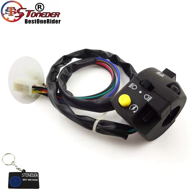 

STONEDER Left Handle Control Switch Assembly 3 Function 7 Wire For ATV Quad 50 70cc 90cc 110cc 125cc Taotao Sunl