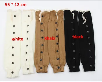 

6pair /lot Big Sale Women's Winter Warm Soft Lace Knitted Leg Warmers Boot Socks Cuffs
