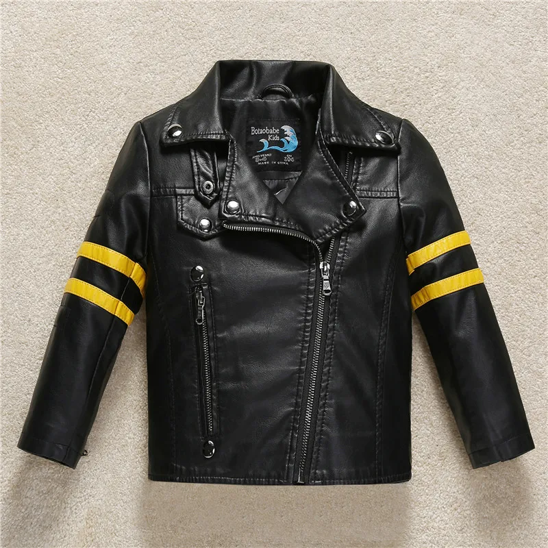infant black leather jacket