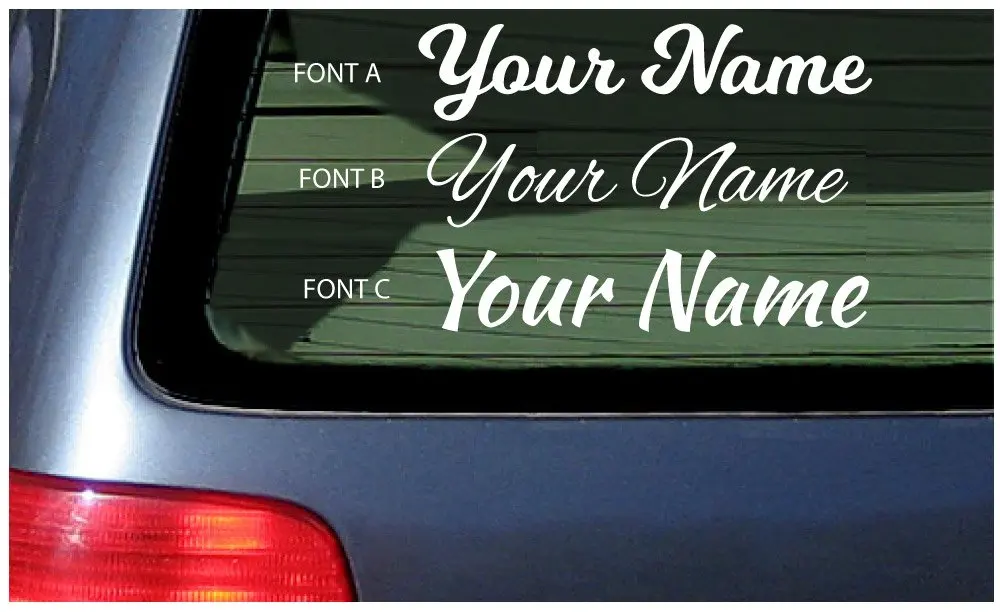 

Your Name Customized Vinyl-Cut-Decal Personalized @ # Window Laptop Tumbler Cursive Handwritten