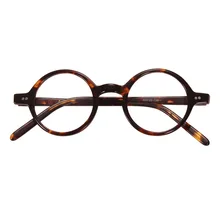 Agstum 40 мм~ 44 мм античный круглый винтажный Ретро Леопард черепаховая оболочка оправа для очков