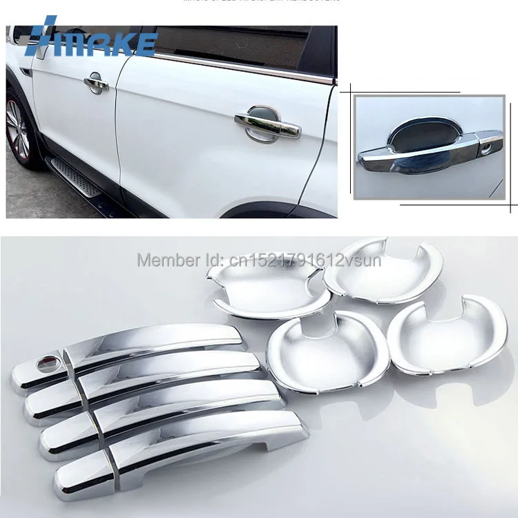 

smRKE For Chevrolet Captiva Car Chrome Door Bowl Cover Stickers Interior Decoration Sequins Brand Auto Accessories Styling