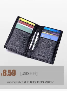 Мужской кошелек с блокировкой RFID, мужской модный кошелек из искусственной кожи, мужские кошельки с защитой личности MRF27