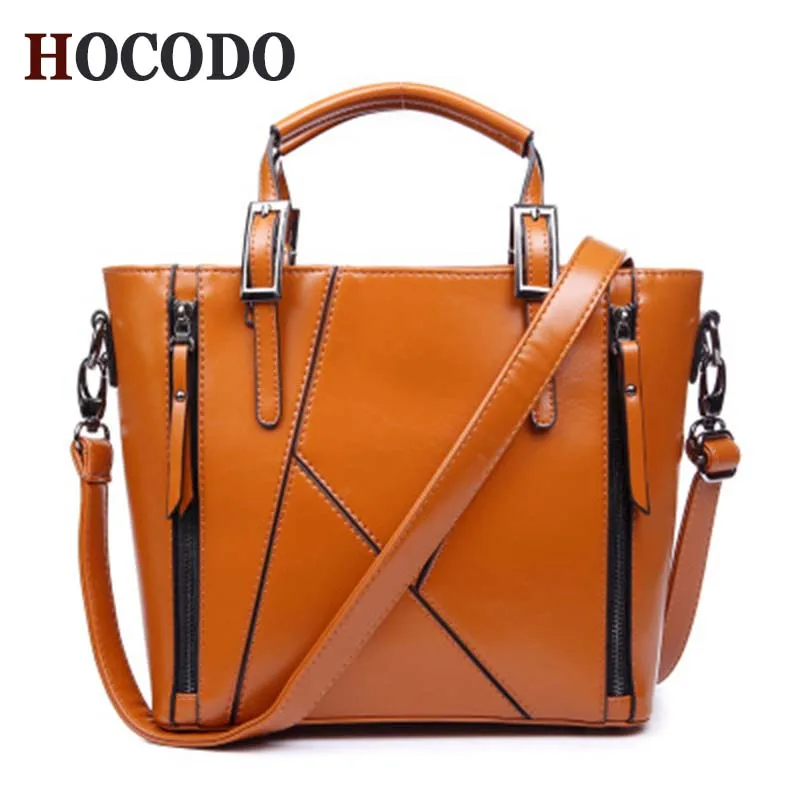 

HOCODO Ladies Crossbody Bags Quality PU Leather Women'S Shoulder Bag Casual Splice Large Capacity Women Handbag Bolso Femenino