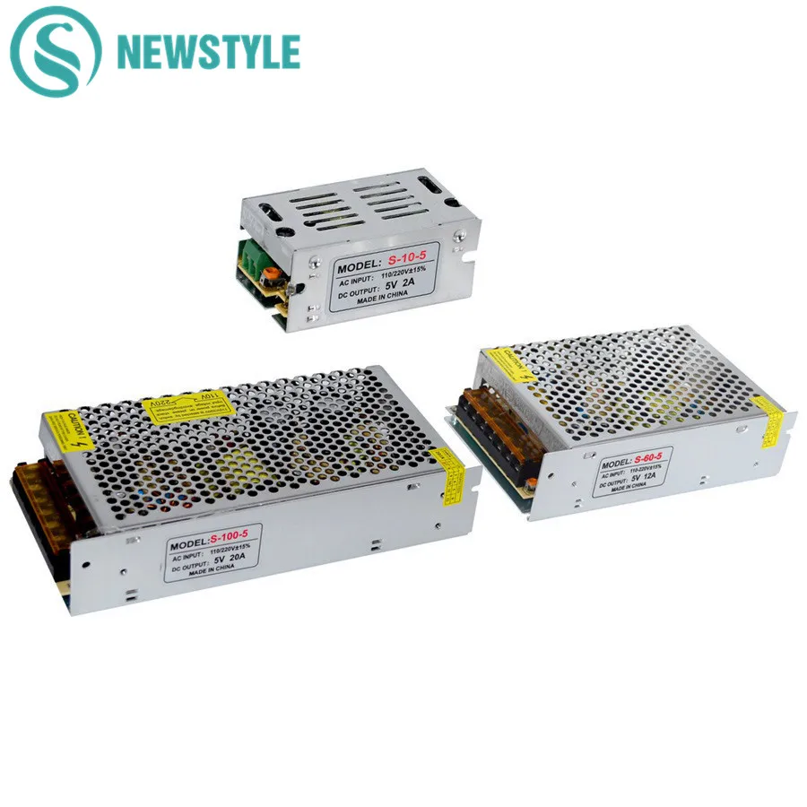 

DC 5V LED Power Adapter 2A 5A 12A 20A 40A LED Driver Switch Power Supply Lighting Transformers for SMD 5050 LED Strip