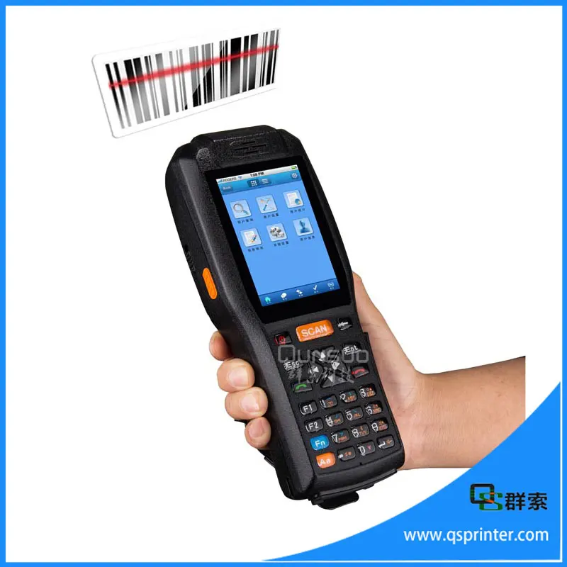 3,5 zoll Tragbare PDA Android 6.0 handheld barcode scanner mit tastatur