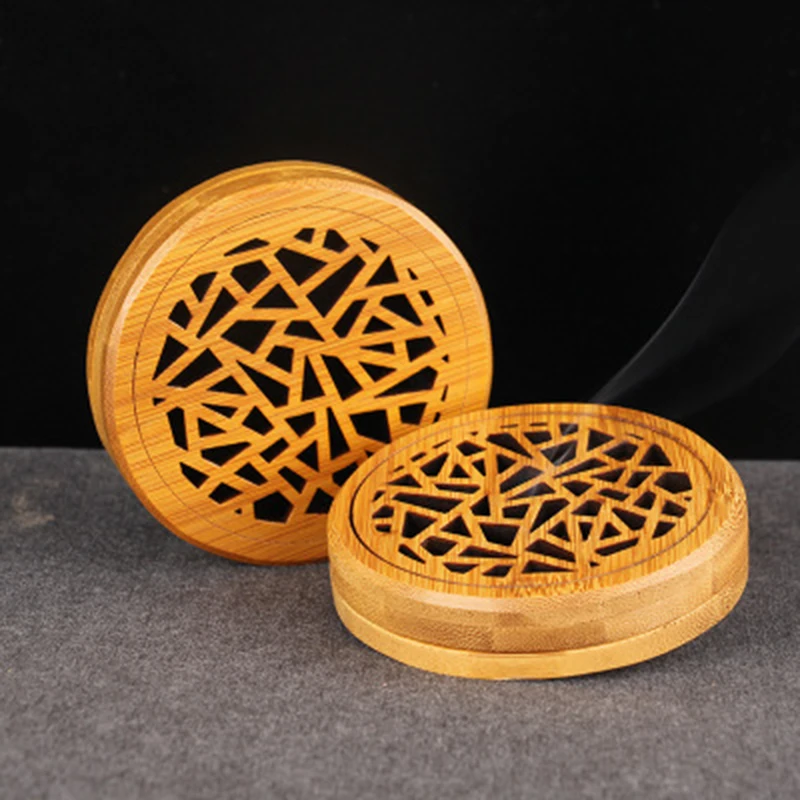 

Cover Bamboo Incense Burners Brown Bamboo Incense Burner Box Drawer Lore Carving Magnet Top High quality 2019 Hot
