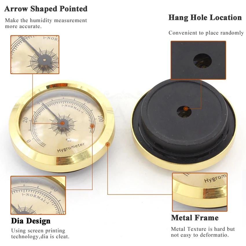 GALINER Профессиональный сигары гигрометр точные мини портативные механические гигрометры для сигар аксессуары для хьюмидора