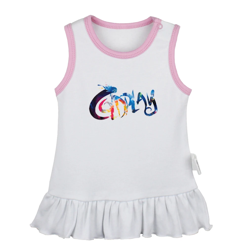 

Coldplay Rock Band Motley Crue Glam Metal his queen Newborn Baby Girls Dresses Toddler Sleeveless Dress Infant Cotton Clothes