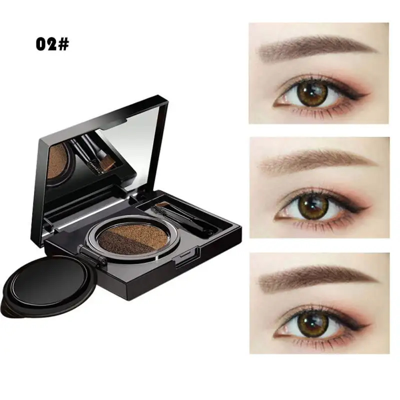 Для бровей Air Cushion-cara 2 Tone Naked Makeup Палитра для бровей с кистью для макияжа Наборы инструментов