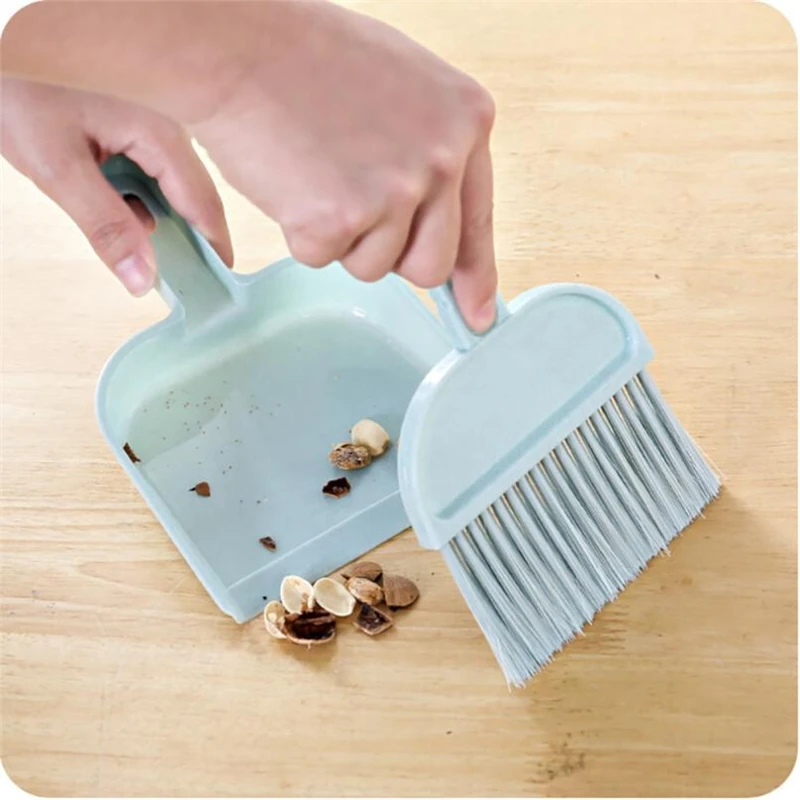 Mini Desktop Sweep Cleaning Brush Small Broom Dustpan Set Eco Friendly