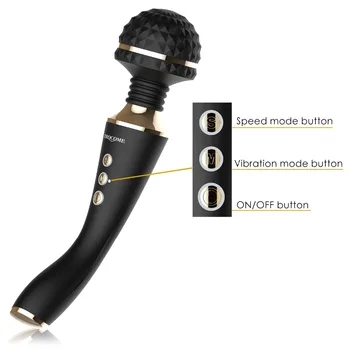 Multispeed Rechargeable AV Magic Wand Vibrator Sex Toys for Woman Sex Massage G Spot Vibrators for Women Adult Sex Machine Shop 1