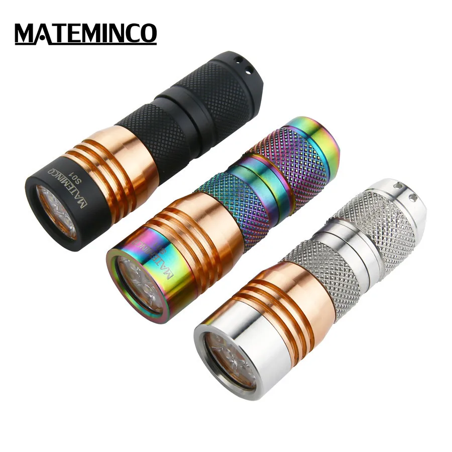 

Mateminco S01 4*Cree XPG3/Nichia 219C 2200 Lumens 18350 Mini Tactical LED Flashlight Torch Light
