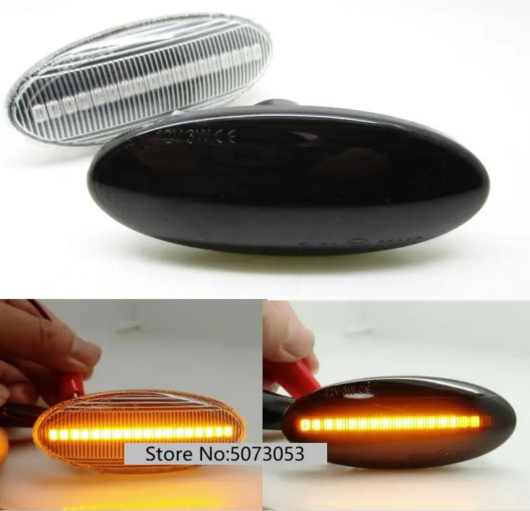 

2pieces LED Fender Side Marker Turn Signal Lights Amber For Nissan Qashqai Dualis Juke Micra March Micra Note X-Trail