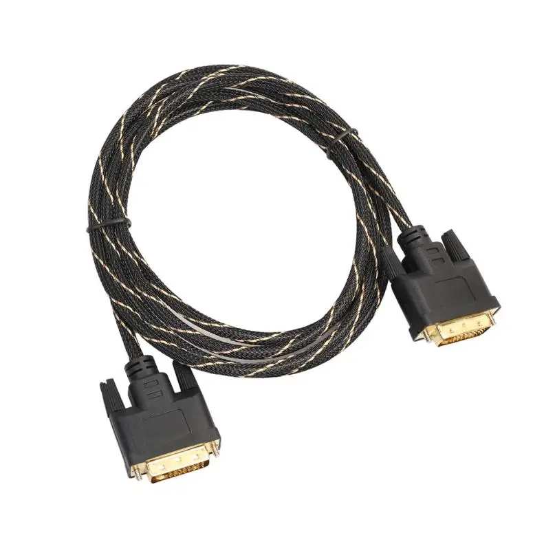 HL ЖК цифровой монитор DVI D к DVI-D Золото Мужской 24+ 1 Pin Dual Link ТВ кабель для TFT MAY15E22