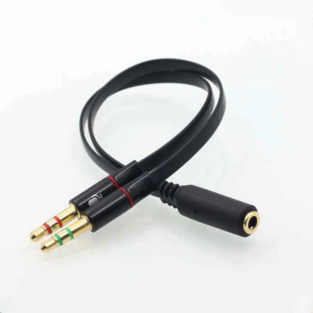 

Hot sell 3.5mm Dual 2 Male to Female Plug Jack Stereo Audio Headset Mic Y Splitter Cable