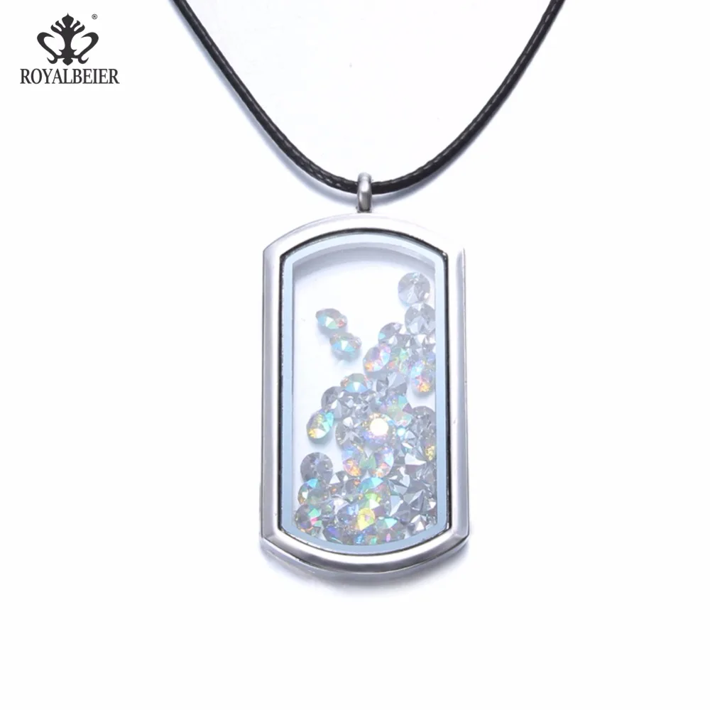 

Multi Styles Photo Locket Pendant Necklace Standard&Rhinestone Frame Rectangle Glass Storage Memory Pendant Necklace For Unisex