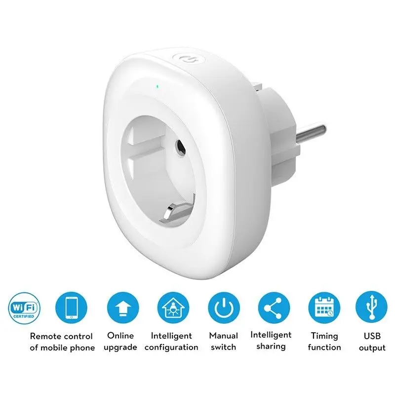 Мини Wifi умная розетка EU power Plug мобильное приложение Дистанционное управление USB выход(EU PLUG