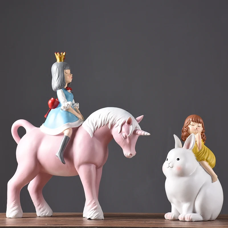 

Nordic Creative cute resin fairy statue Christmas home decor crafts Children's room decoration resin figurine gift doll for girl