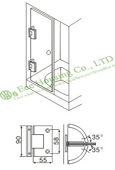 Нержавеющая сталь 90 градусов душевая дверная петля, стекло к стеклу 90 градусов ванная комната стеклянная дверная петля, зеркало готовое стекло зажим