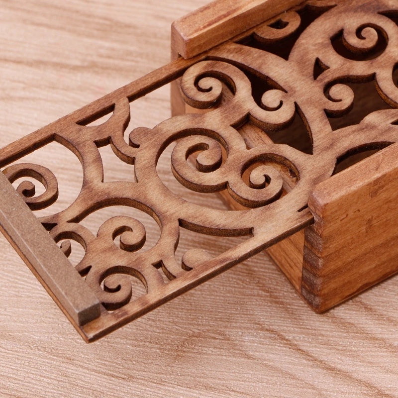 Ретро деревянные канцелярские принадлежности чехол выдалбливают коробки Настольный карандаш органайзер для хранения
