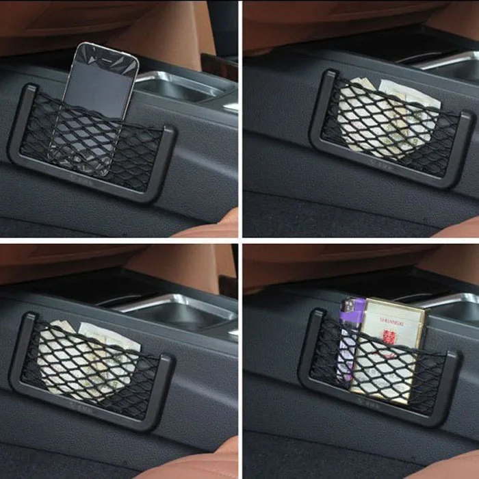 

CARPRIE Universal Car Seat Back Storage Net Bag Phone holder Pocket Organizer Aug9