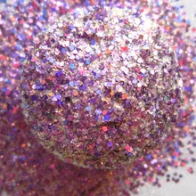 Лазерная Фиолетовый Luccica голографические блестки Polveri лазерной ногтей блестит G502