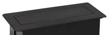 Тонкая Круглая Панель США видео VGA USB Настольная розетка скрытая в мебельном столе - Цвет: Black