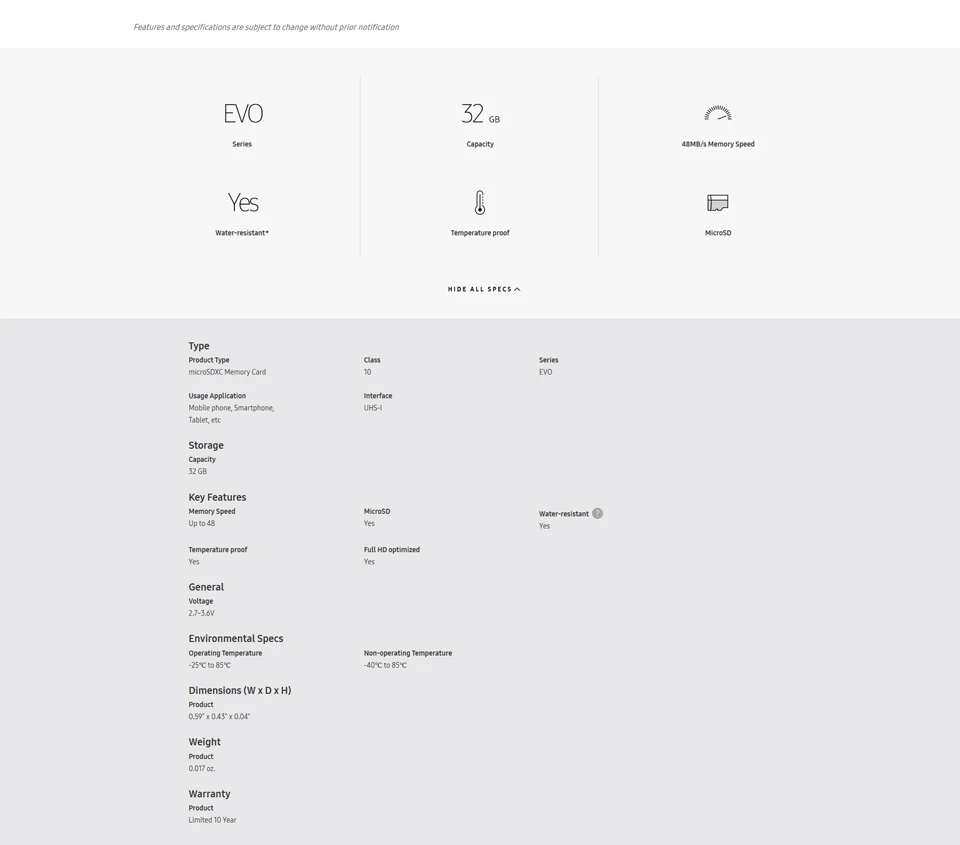 MicroSDHC EVO Memory Card 32GB (7)
