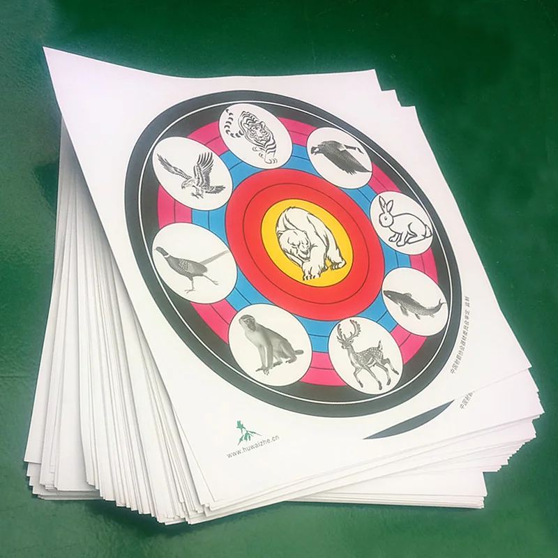 Details about   10pcs 16x16" Animal Targets Paper Face Circles Archery Shooting Practice Shots 