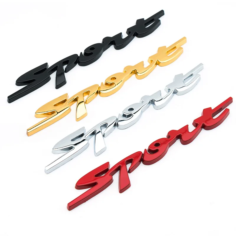 

3D Sport Chrome Emblem Car Badge Sticker Racing Front Door Side Logo Tail Trunk Sticker Automobiles Car Styling Accessories