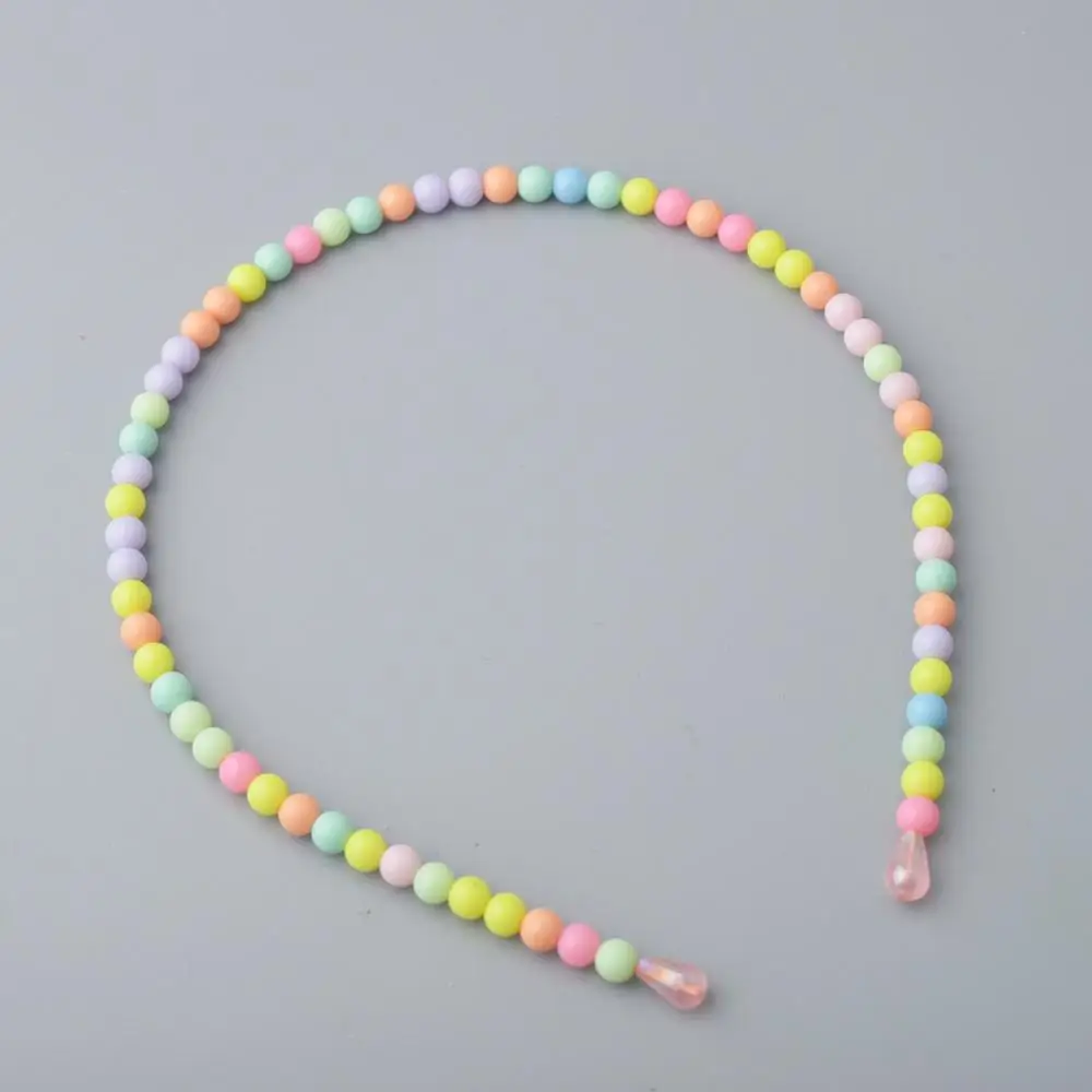 1 шт. мода жемчуг волос обручи Кристалл цвет ful бусины Hairband резинки для волос яркого цвета Интимные аксессуары обувь для девочек простой принцесса головны