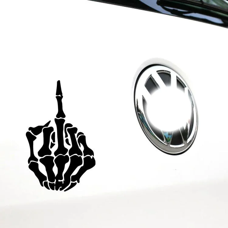 Череп средний палец наклейки Творческий Декоративные для Nissan ливиан C gear Tiida Teana