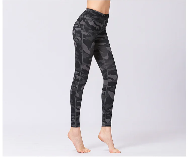 Женские штаны с завышенной талией, длина 7/8, камуфляжный принт, для йоги, для женщин, спортивные, для бега, колготки, тянущиеся, для тренировок, леггинсы