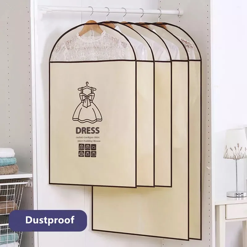 Clothing Covers Home Garment Dress Suit Clothes Dust-proof Cover Storage Bags Organizer Protect Clothes Dress Outer Supplies