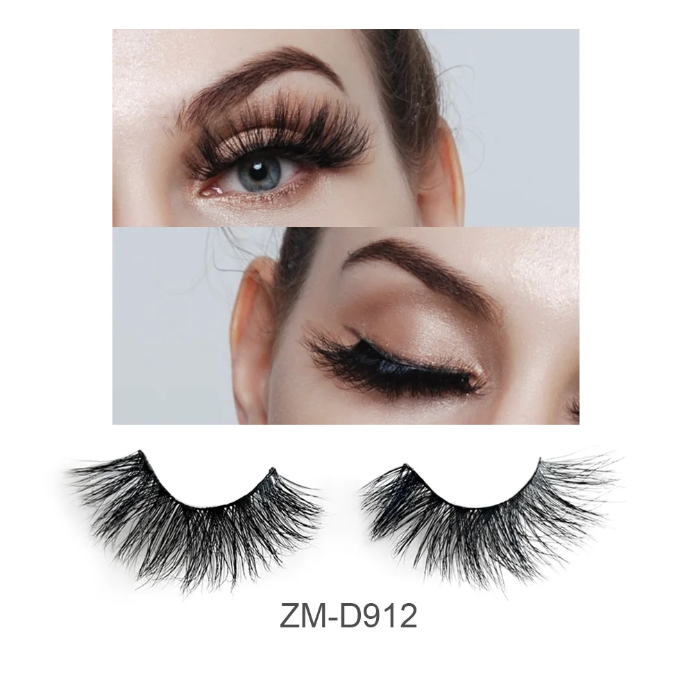 

ZM LASHES Mink Eyelashes 100% Cruelty free Handmade 3D Mink Lashes Full Strip Lashes Soft False Eyelashes Makeup Lashes d912
