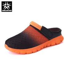 URBANFIND/ Для мужчин Для женщин Летние босоножки из сетчатого материала дышащие мягкие Пляжные сланцы; однотонные Тапочки для ванной, на плоской подошве