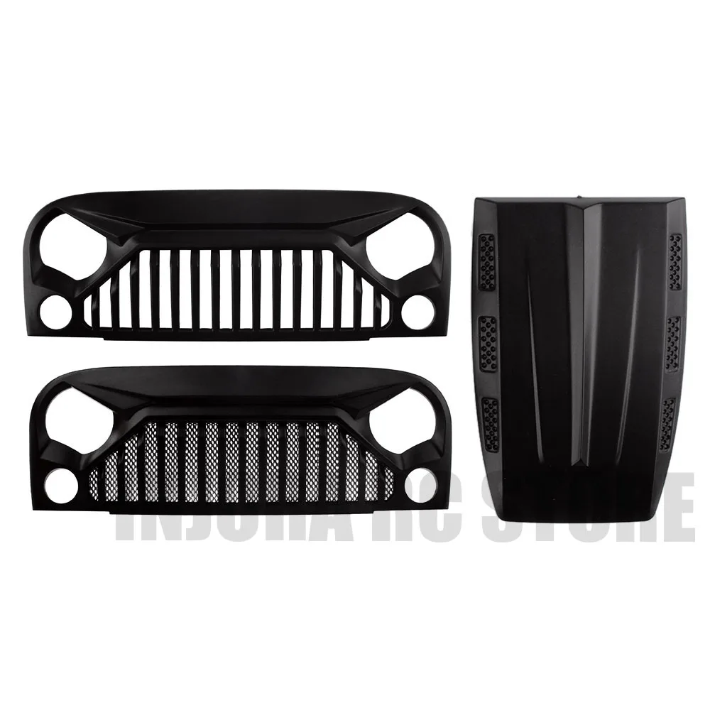 RC Car 1:10 Scale Engine Hood Air Inlet Grille Front Face for 1/10 RC Crawler Axial SCX10 90046 D90 Body Shell