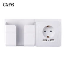 CXFGpop розетка 2000 мА, настенный двойной USB порт, зарядное устройство, адаптер 16А, стандарт ЕС, электрическая розетка, панель 110~ 250 В