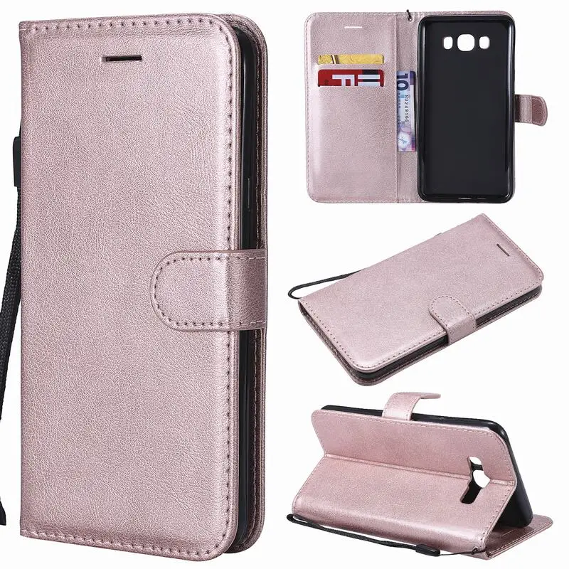Чехол-кошелек для samsung Galaxy J7, роскошный кожаный чехол для телефона, чехол для samsung Galaxy J7 J710 J710F, чехол-книжка - Цвет: Rose Gold