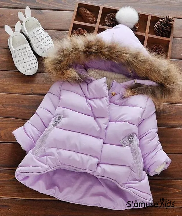 Fashion Baby Girls Boys Jackets Winter Wear Outerwear Kids Warm Hooded Children Outerwear Coat 1-6Y Girls Clothes