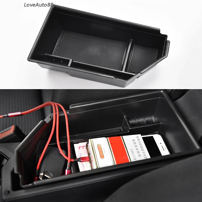 

Central Armrest Storage Box Container Interior Stowing Tidying Accessories Car Styling For Volkswagen VW Jetta MK7 2019