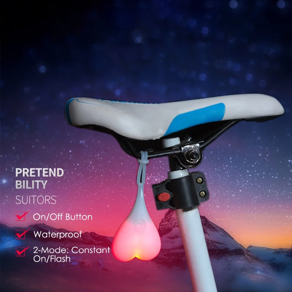 Top Hot Cycling Tail Silicone Light Creative Bike Waterproof Night Essential LED Red Warning Lights Bicycle Seat Back Egg Lamp 2