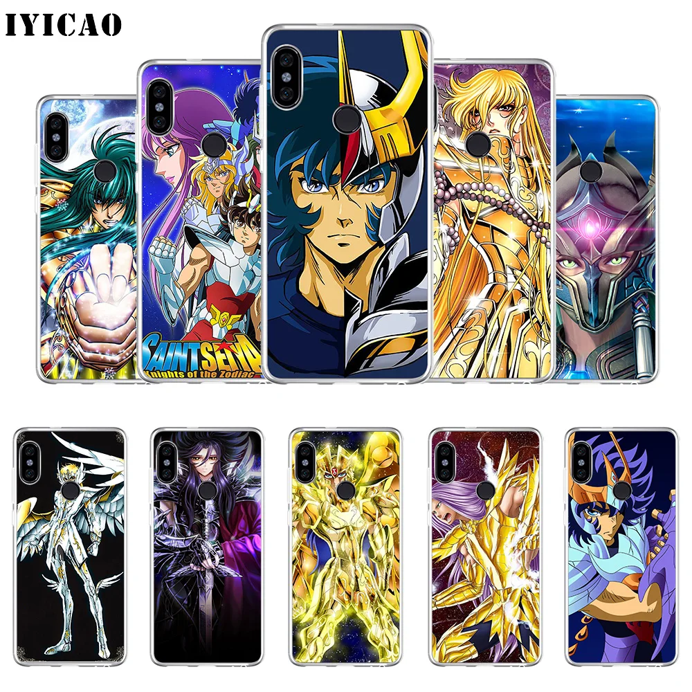 IYICAO Cartoon Saint Seiya Soft Silicone Phone Case for Xiaomi Redmi 4A 5A 6A Note 7 6 5 Pro Plus 4X Prime Cover | Мобильные