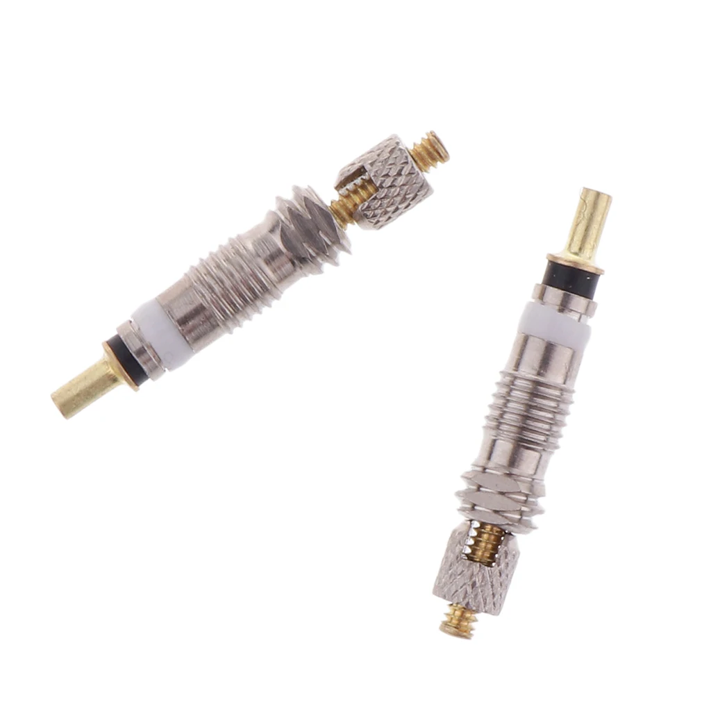 2Pcs Tubeless Presta Valve Core Copper Replacement Parts for Universal Road Bikes and Mountain Bicycles