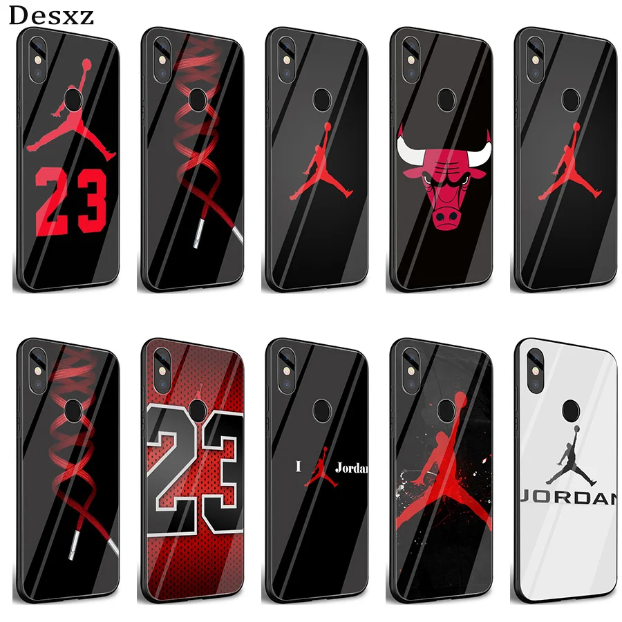 

Desxz Basketball Jordan 23 Cover Case Glass For Xiaomi Redmi Note 5 6 7 Pro 6A A1 4X 9 Pocophone F1 Cover