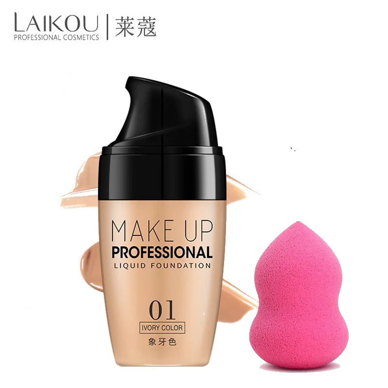 

laikou Face Makeup Base Liquid Foundation Concealer Whitening Primer Easy to Wear Soft Carrying BB Cream Waterproof Lasting
